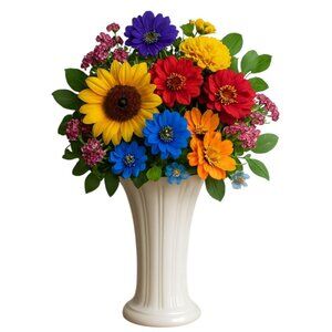 Fiestaware Fiesta Medium 10 " CERAMIC Vase FLOWER Holder Container Dish White